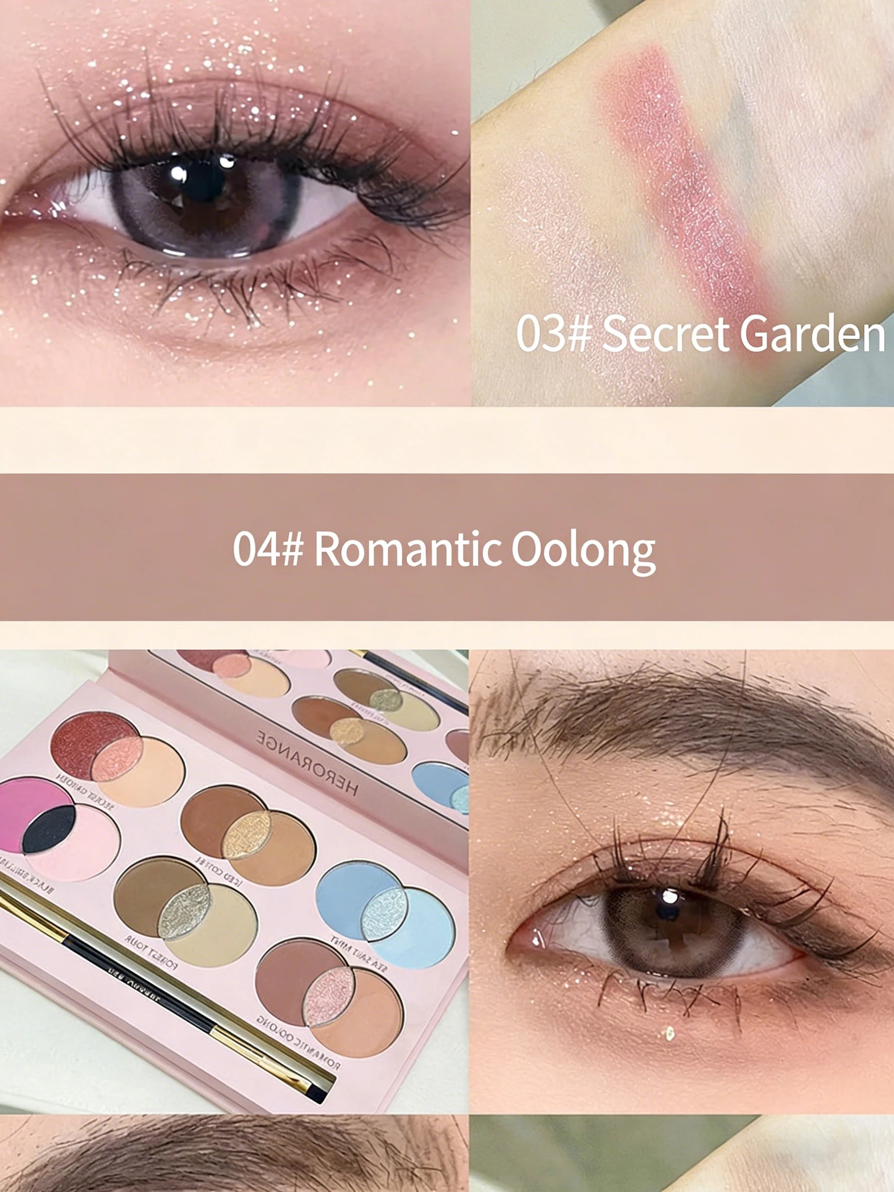 18-Color Vibrant Shimmer Eyeshadow Palette - 17