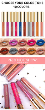 Shimmering Long-Lasting Waterproof Liquid Lipstick