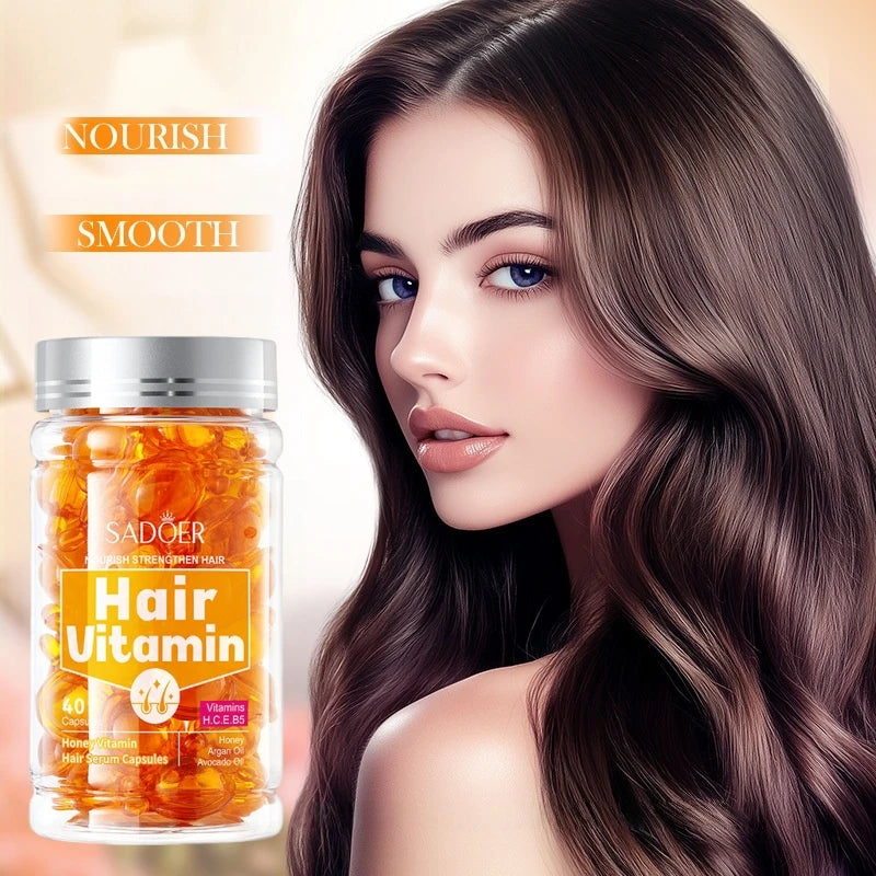 Hair Repair Vitamin Serum Capsules for Smooth Frizzy Hair - 1