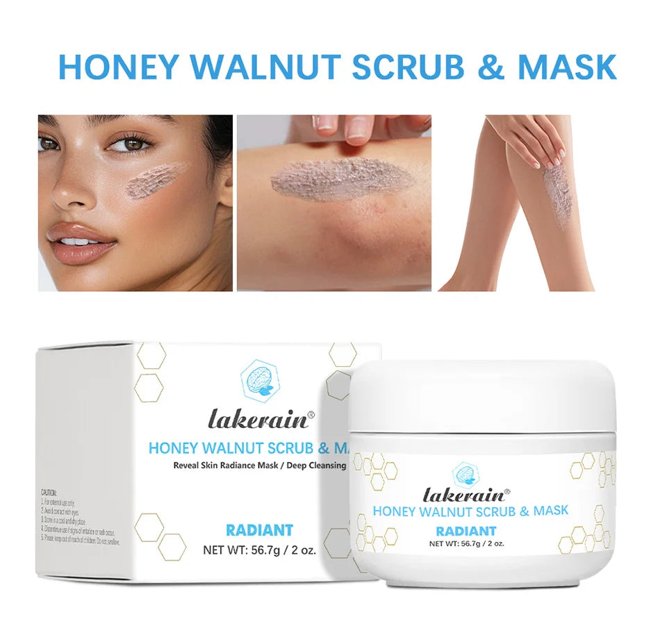Honey Walnut Exfoliating Facial Scrub and Moisturizing Mask