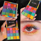 16-Color Waterproof Eyeshadow Palette for Vibrant Eye Makeup