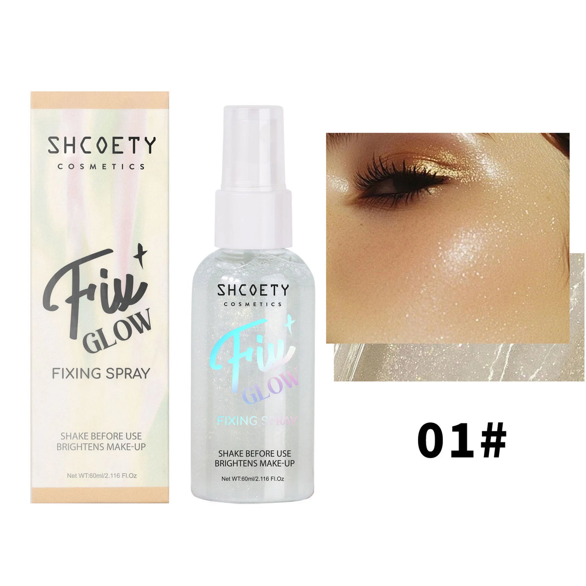 Shimmering Makeup Setting and Body Highlighter Spray
