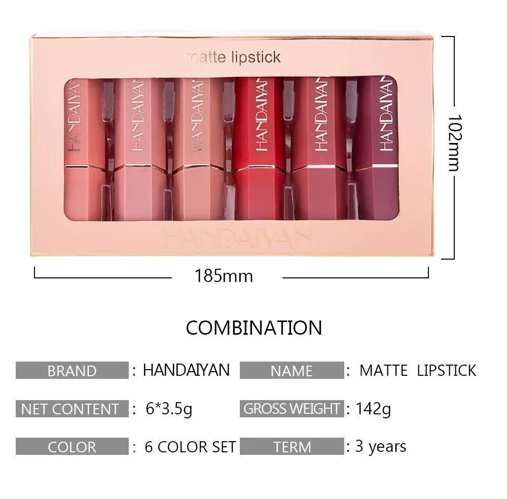 Velvet Matte Lipstick Set for Long-Lasting Wear - 10