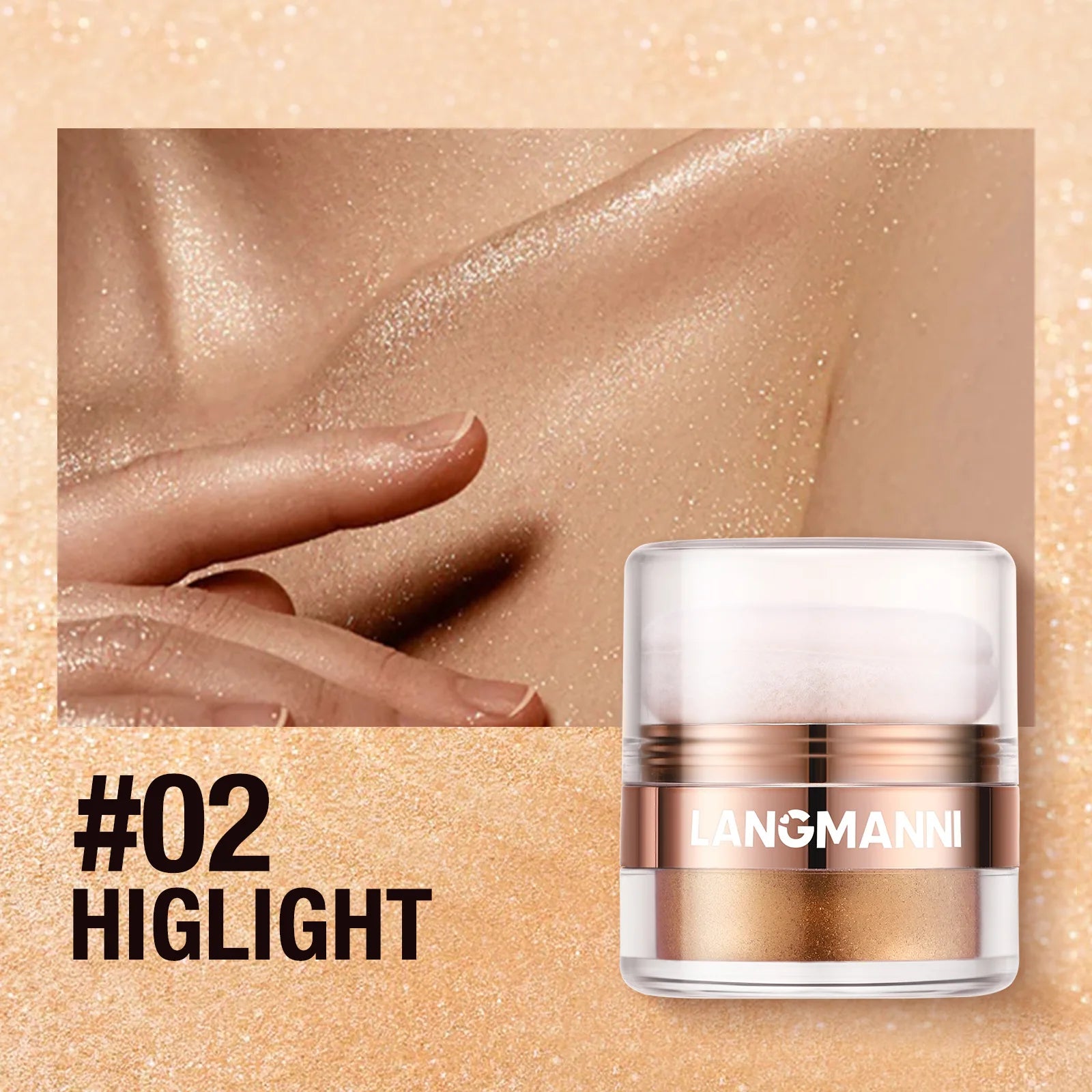 Shimmering Diamond Body Highlighter Powder - 18