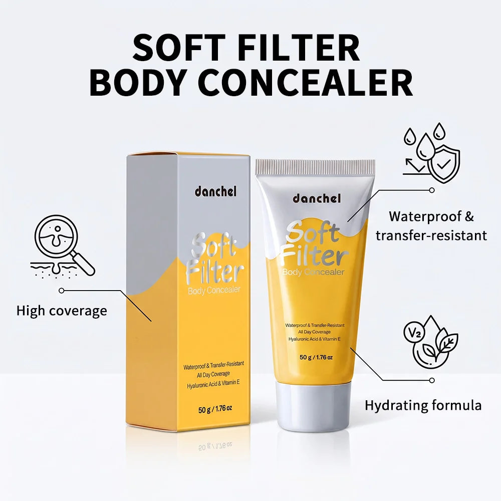 Waterproof Full-Coverage Body Concealer for Scars and Tattoos - 2