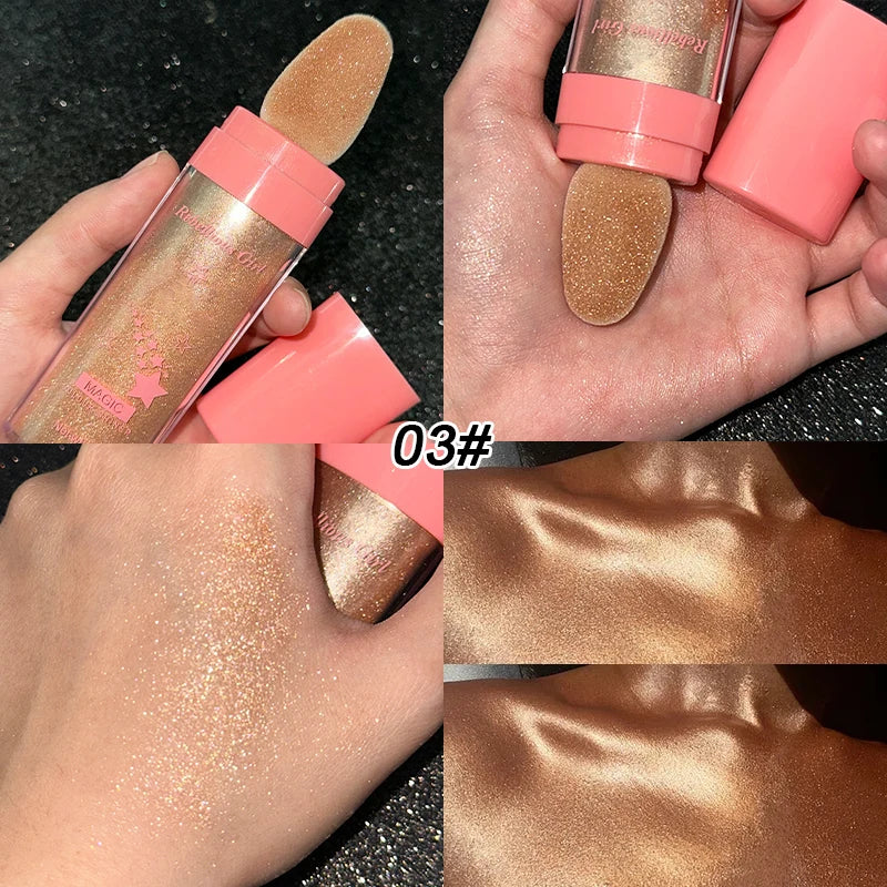 Shimmering Face and Body Highlighter Patting Powder