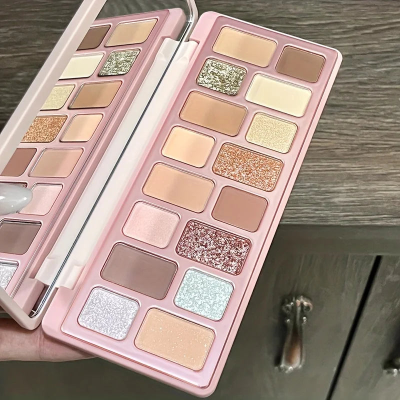 16-Color Versatile Eyeshadow Palette for Day and Evening Looks