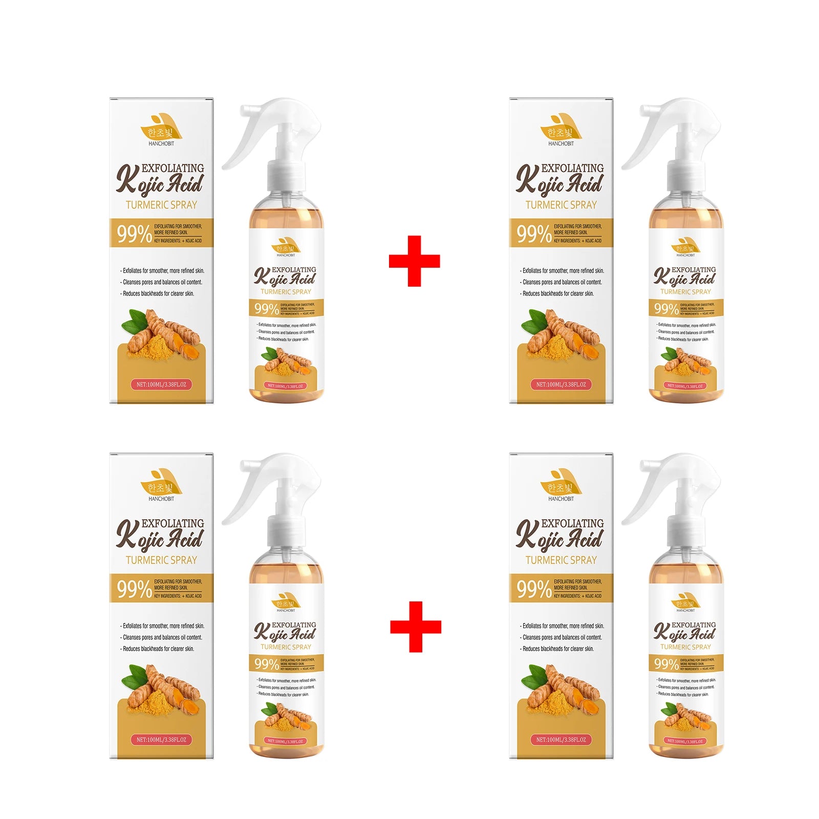 Brightening Kojic Acid and Turmeric Exfoliating Facial Spray - 14