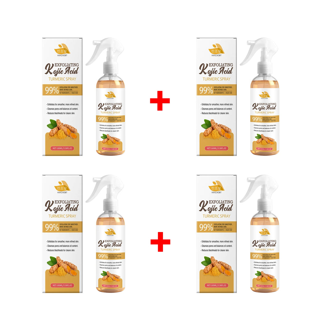 Brightening Kojic Acid and Turmeric Exfoliating Facial Spray