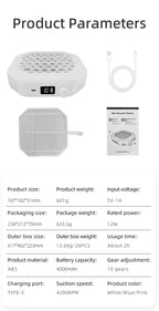 Portable Cordless Nail Dust Collector
