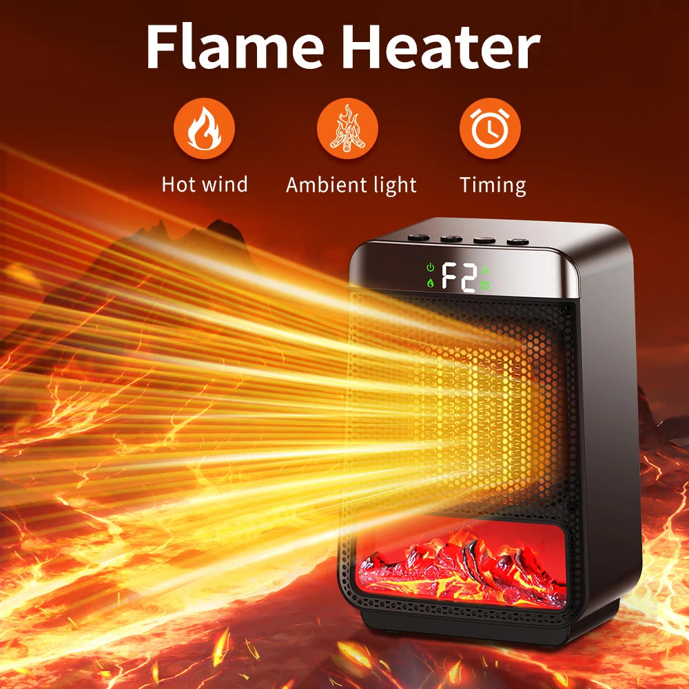 Portable Electric Space Heater with Rapid Ceramic Heating - 8