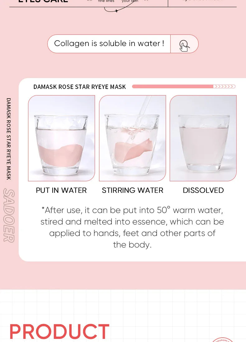 Rose Collagen Hydrating Eye Mask Patches