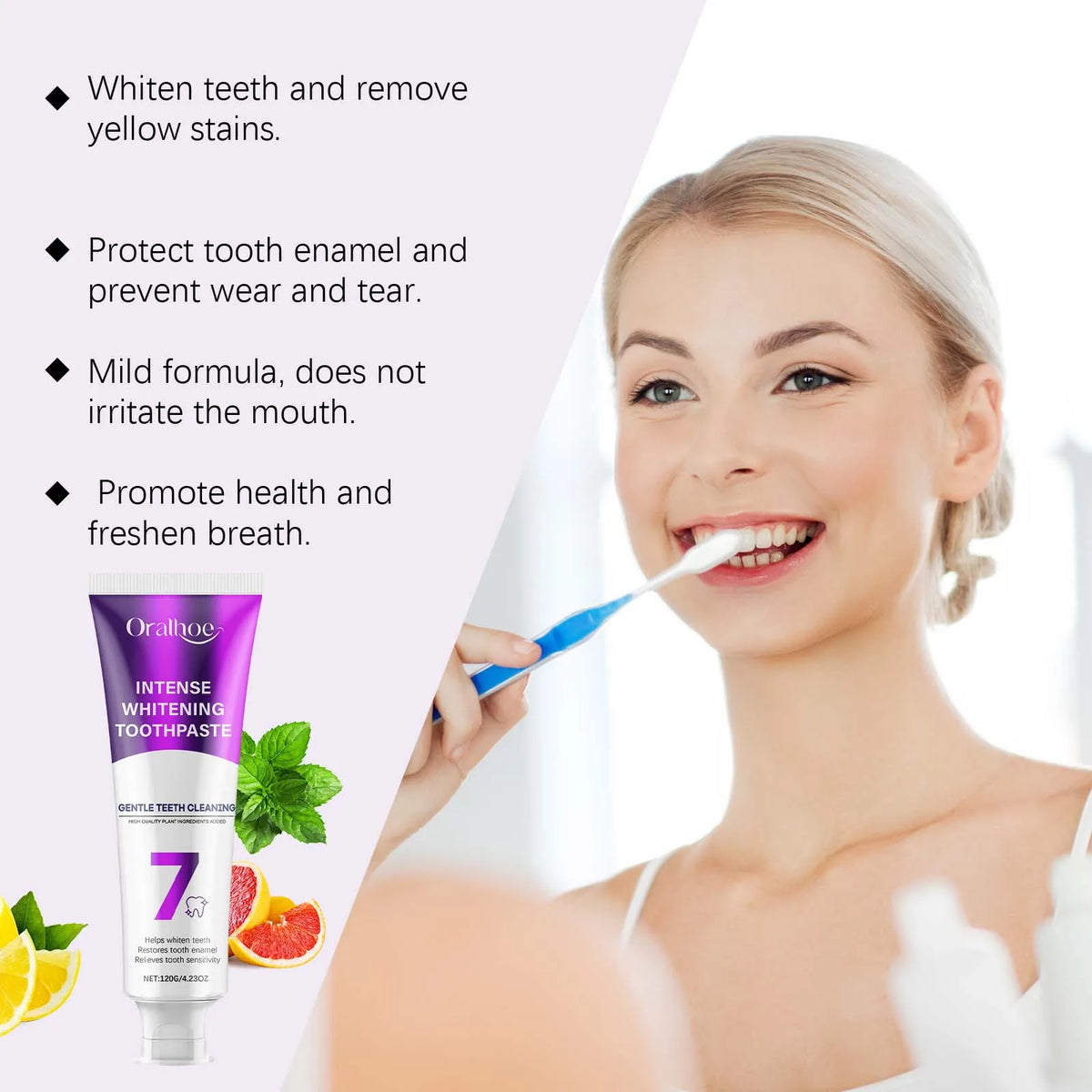 Intense Teeth Whitening and Stain Removal Toothpaste