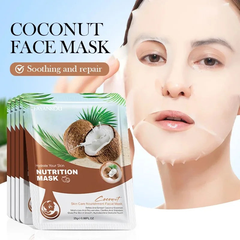 10-Piece Fruit Essence Hydrating and Brightening Facial Mask Set
