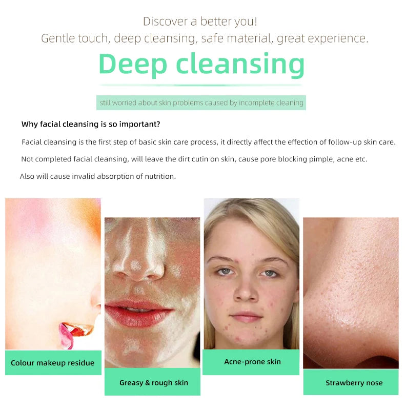 4-in-1 Electric Facial Cleansing Brush and Massager