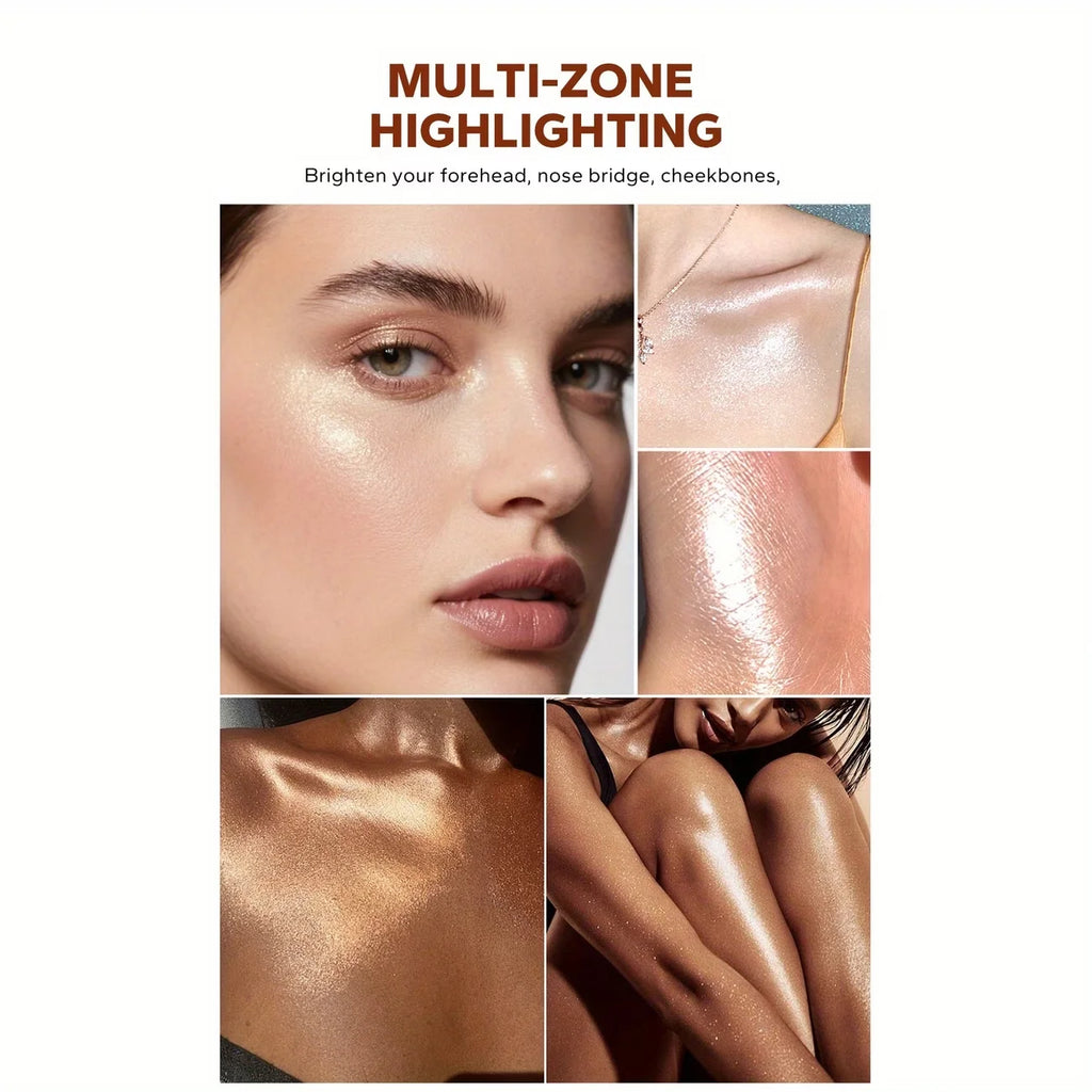 Liquid Glitter Highlighter for Radiant Face and Body Glow