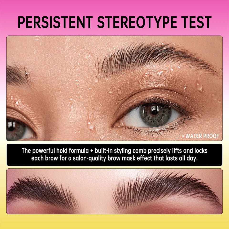 Long-Lasting Brow Lamination Styling Gel with Built-in Comb - 14