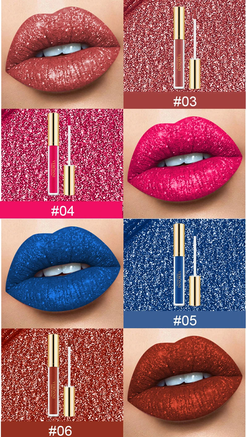 Shimmering Long-Lasting Waterproof Liquid Lipstick