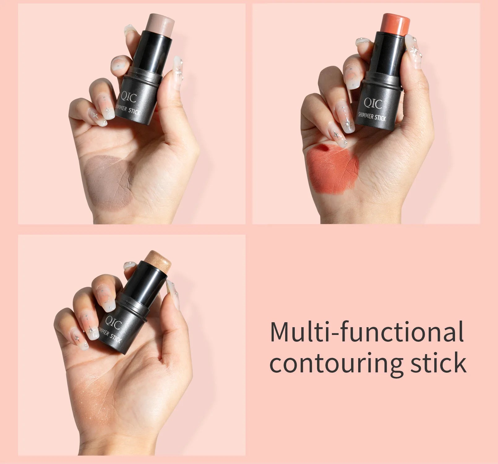 3-in-1 Multi-Functional Face Contouring and Highlighter Stick Set - 2