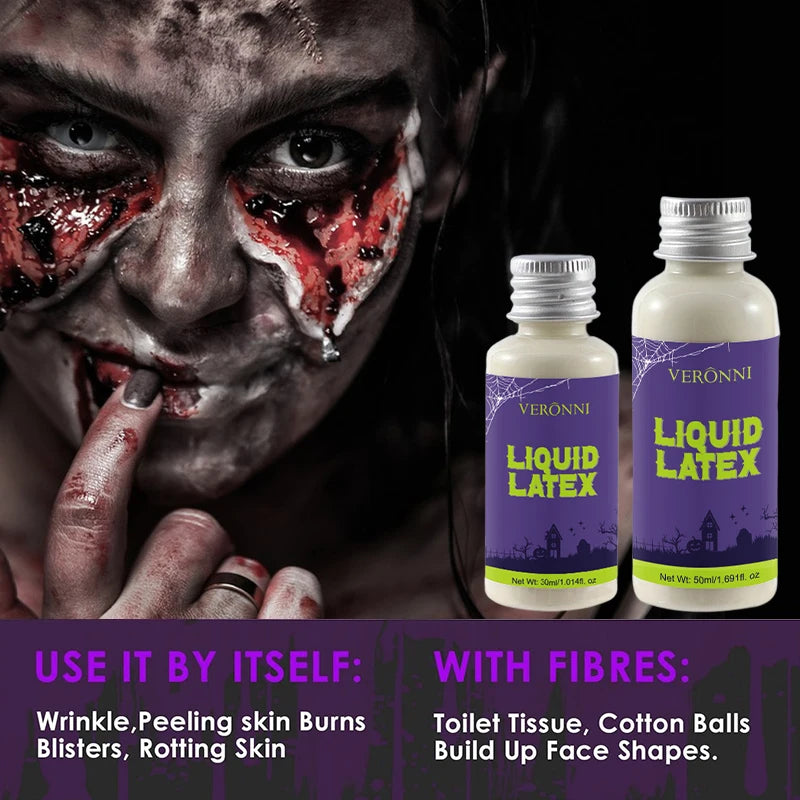 Liquid Latex Makeup Kit for Halloween SFX Scars and Prosthetics