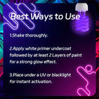Neon UV Glow Face and Body Paint Set for Parties