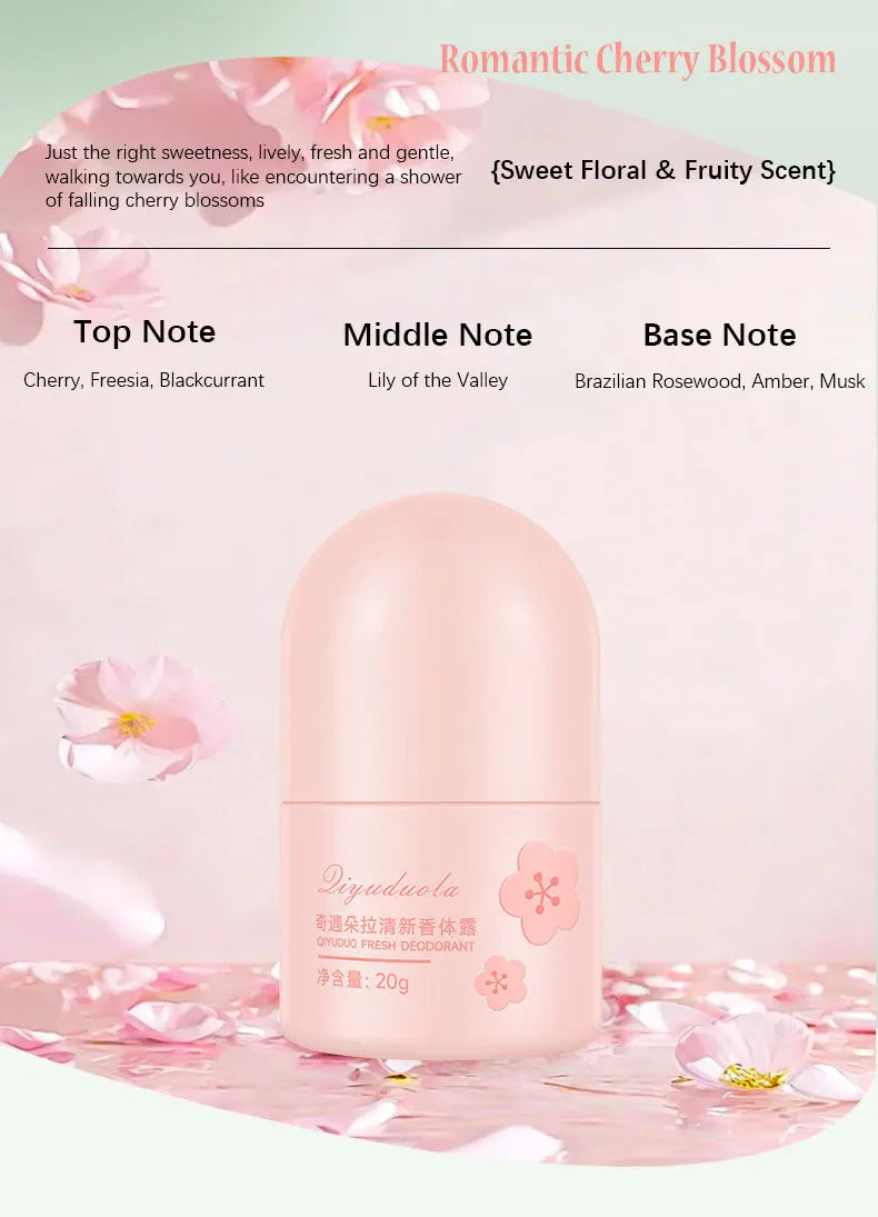 Sakura Scent Roll-On Deodorant for Long-Lasting Freshness