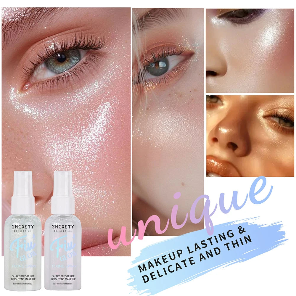 Shimmering Makeup Setting and Body Highlighter Spray