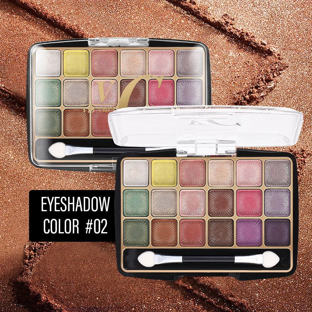 18-Color Glitter and Matte Eyeshadow Makeup Palette