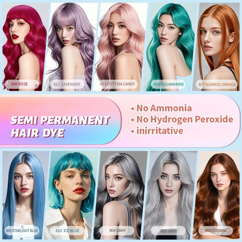 Semi-Permanent Plant-Based Hair Color Dye 200ml