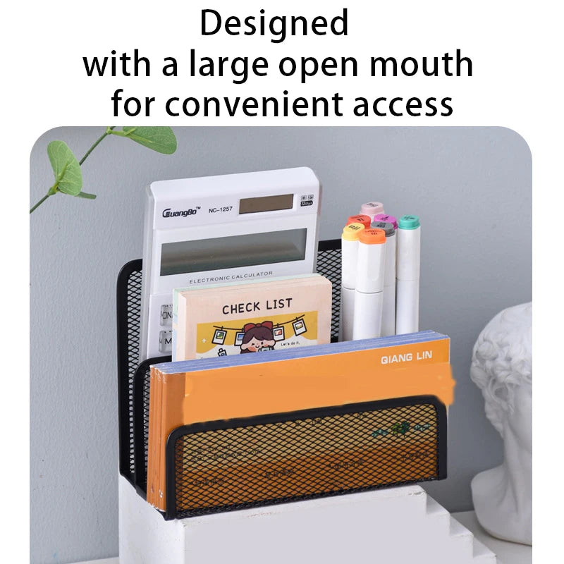 3-Tier Metal Mesh Desktop Document and Stationery Organizer - 5