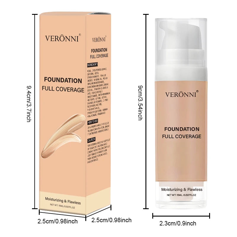 Full Coverage Waterproof Liquid Foundation for Flawless Skin