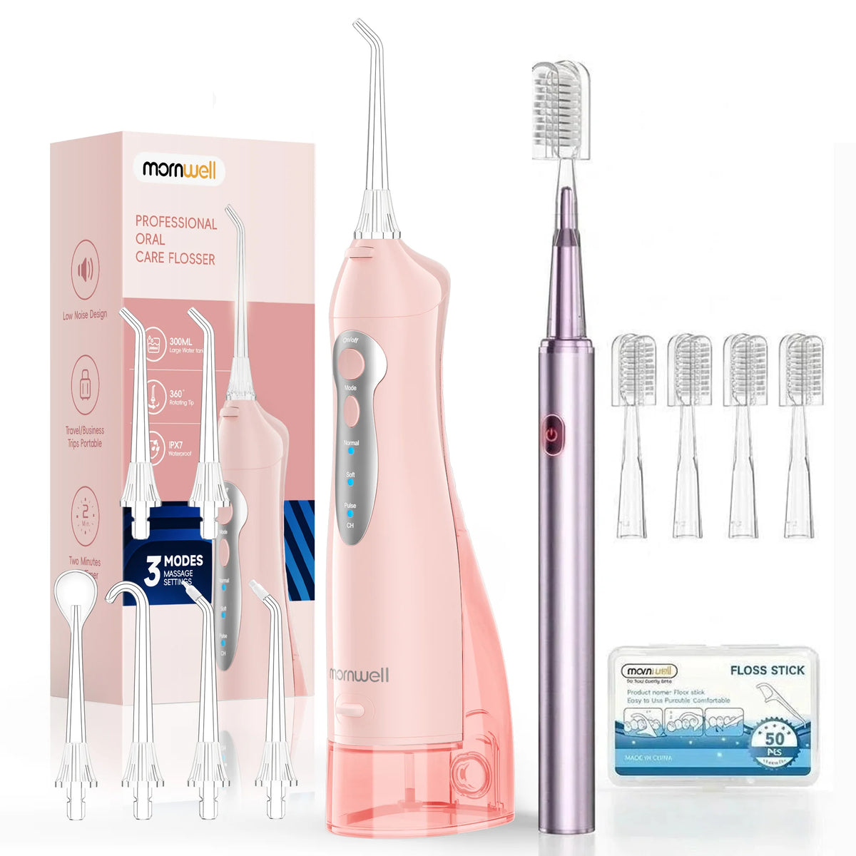 Portable Oral Irrigator and Electric Toothbrush Combo