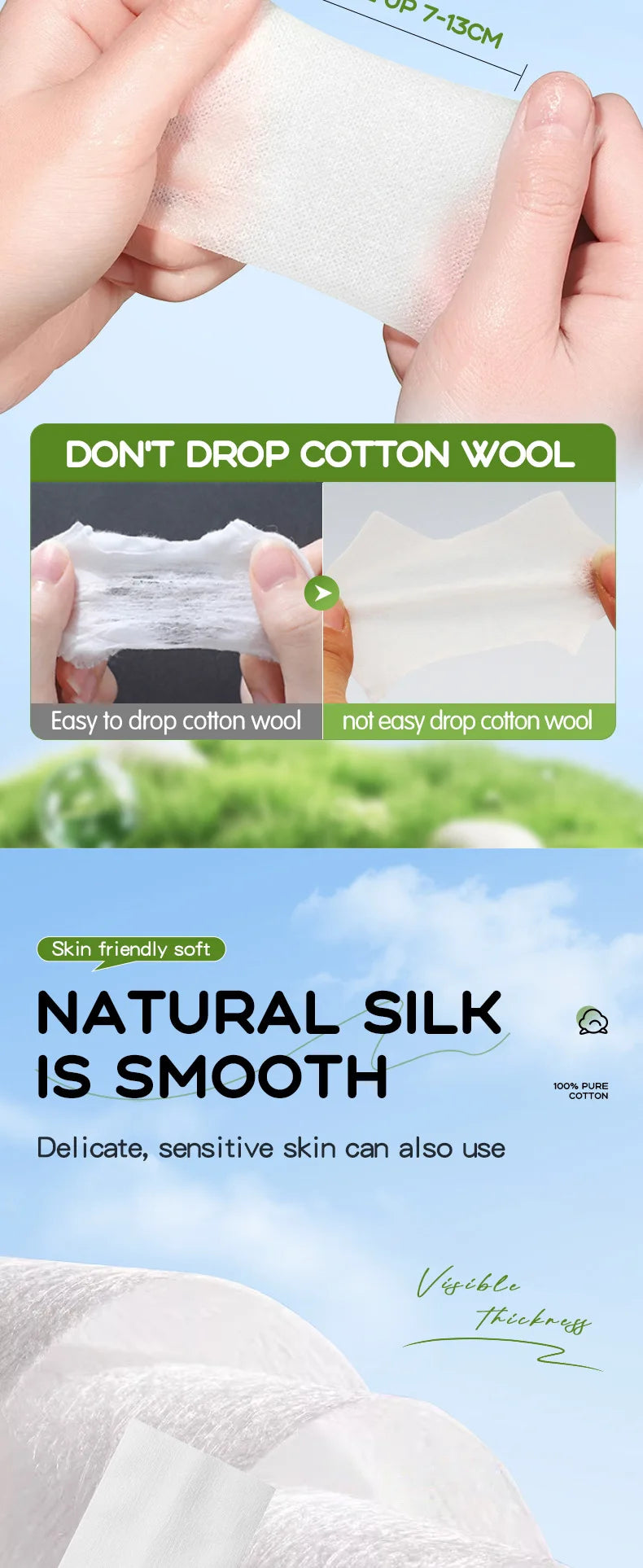 Gentle Avocado Cotton Makeup Remover Pads