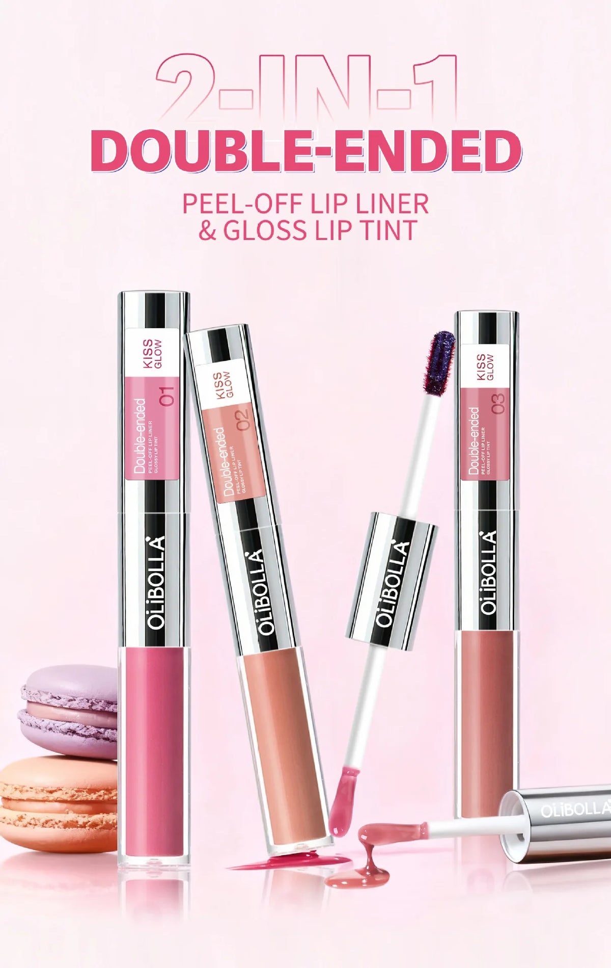 Double-Ended Peel-Off Lip Tint and Plumping Gloss