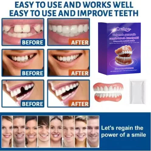 Flexible Cosmetic Denture Set for Natural Smile
