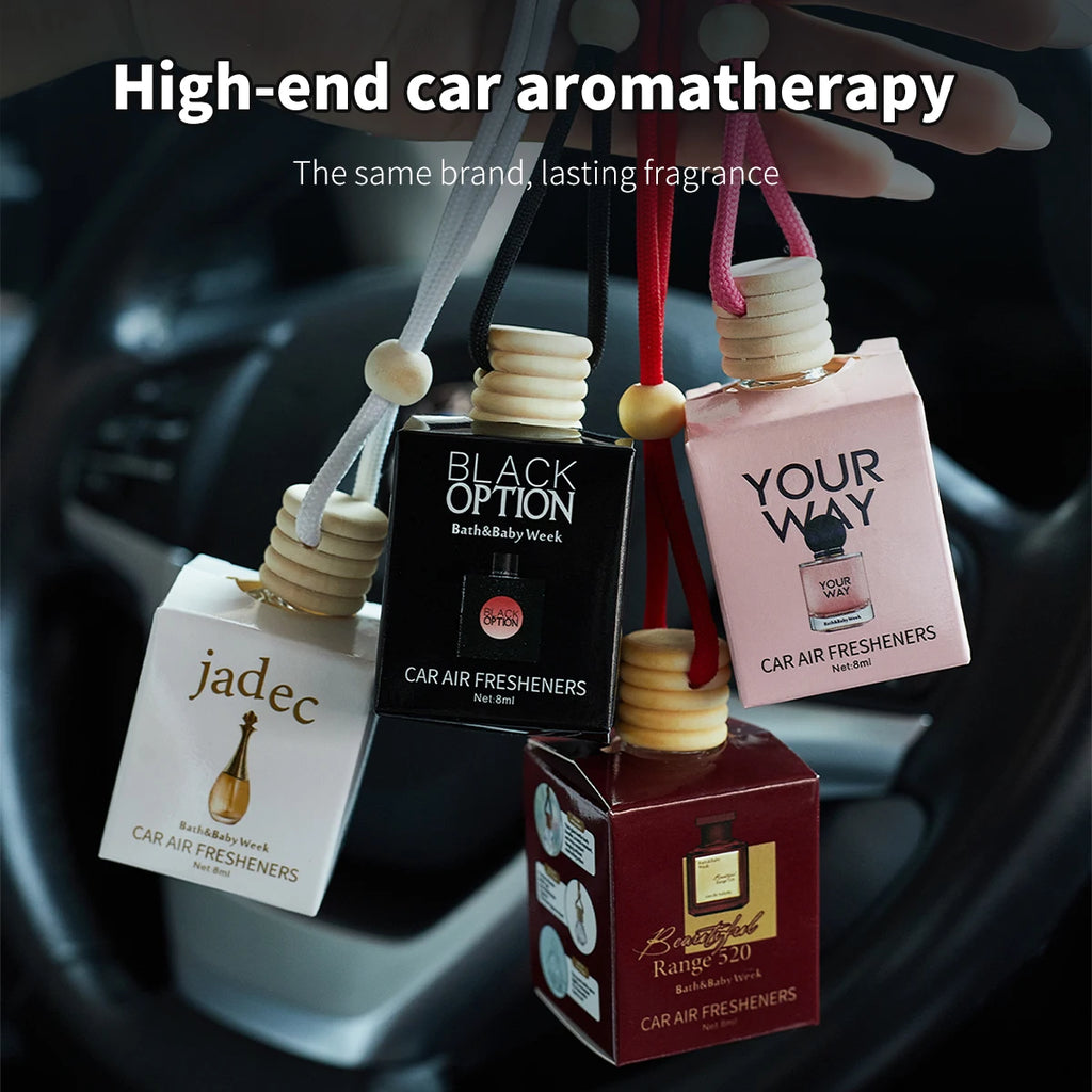 Hanging Glass Car Air Freshener Perfume Bottle