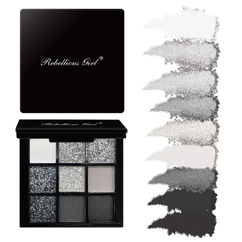 9-Color Smoky Matte and Shimmer Eyeshadow Palette