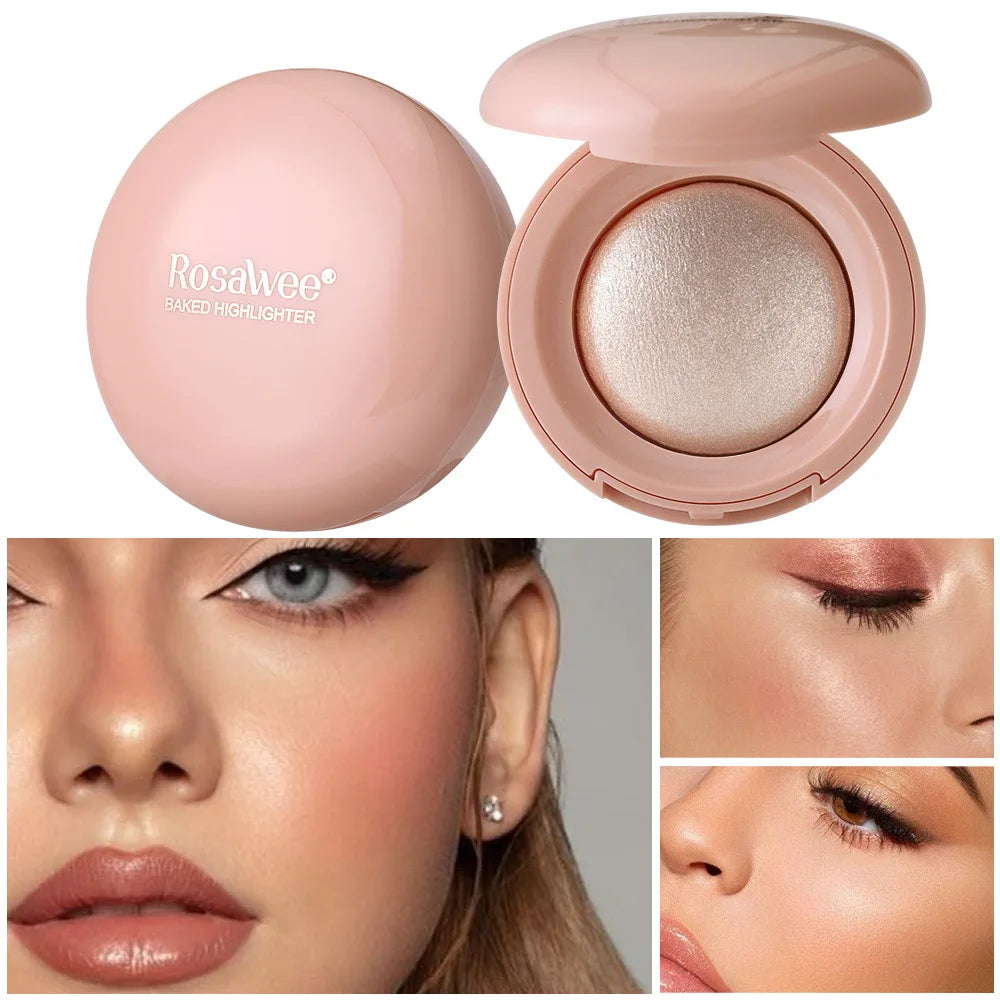 Shimmering Face Highlighter Powder for Natural Glow