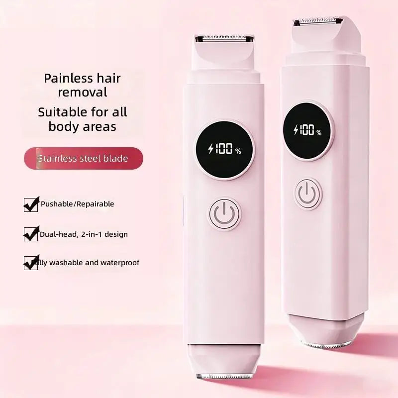 2-in-1 Painless Electric Shaver for Full Body Hair Removal