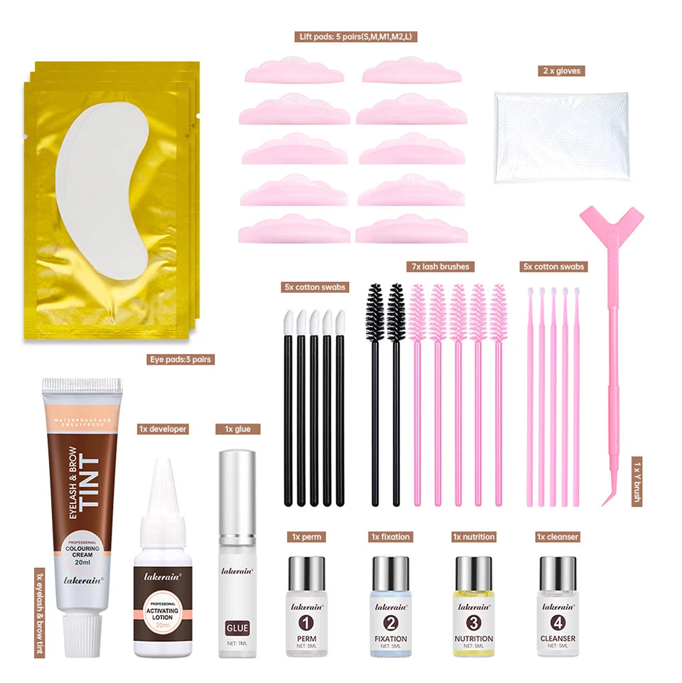 Professional Eyelash and Eyebrow Lift and Tint Kit