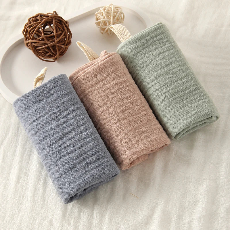 Soft Four-Layer Cotton Gauze Baby Washcloths and Burp Cloths - 6