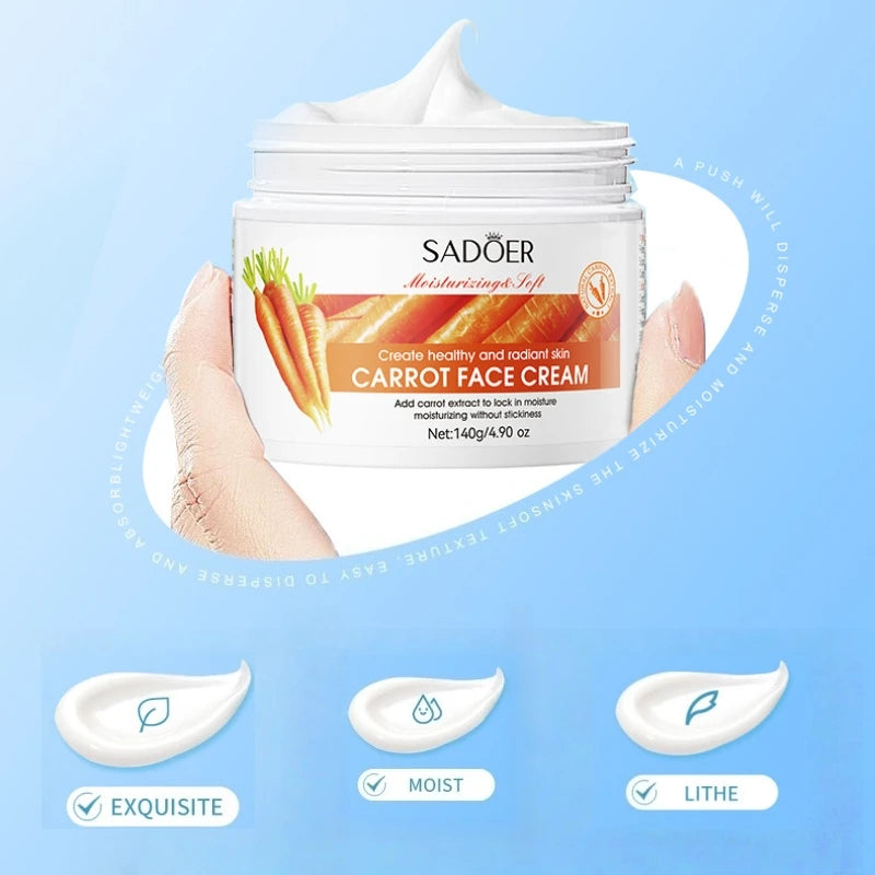 Hydrating Carrot Face Cream for Dry and Dehydrated Skin
