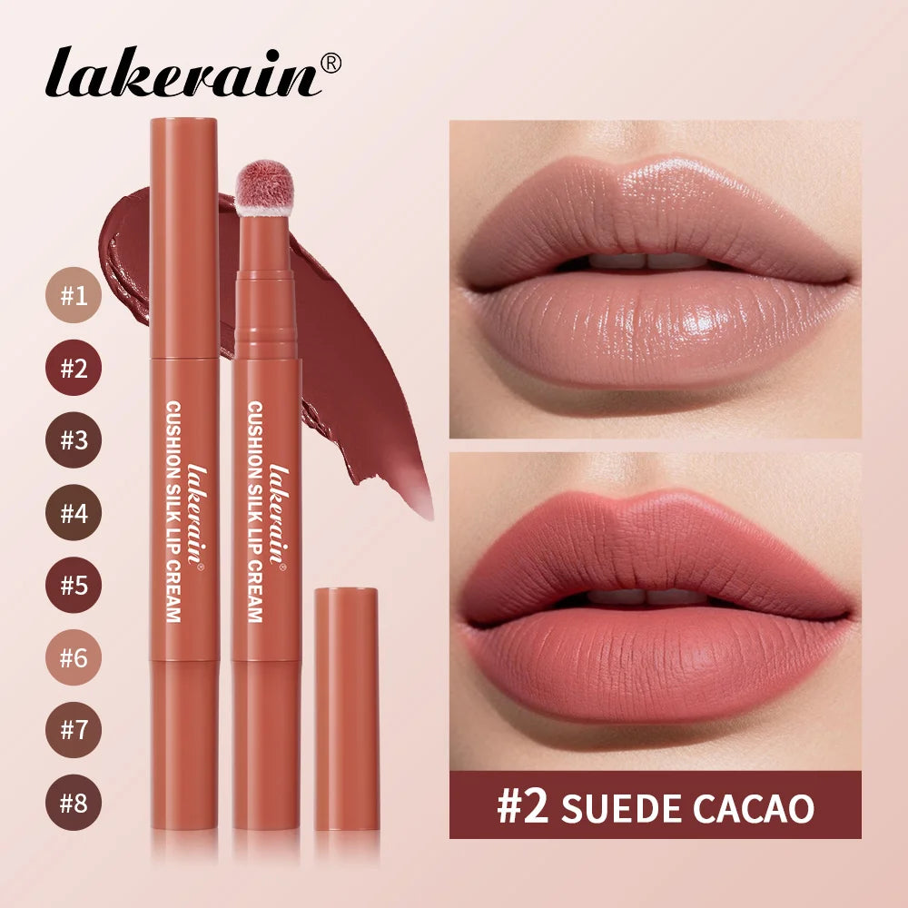 2-in-1 Velvet Lip Cream and Cheek Blush with Cushion Applicator