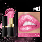 Metallic Pearl Finish Long-Lasting Lipstick