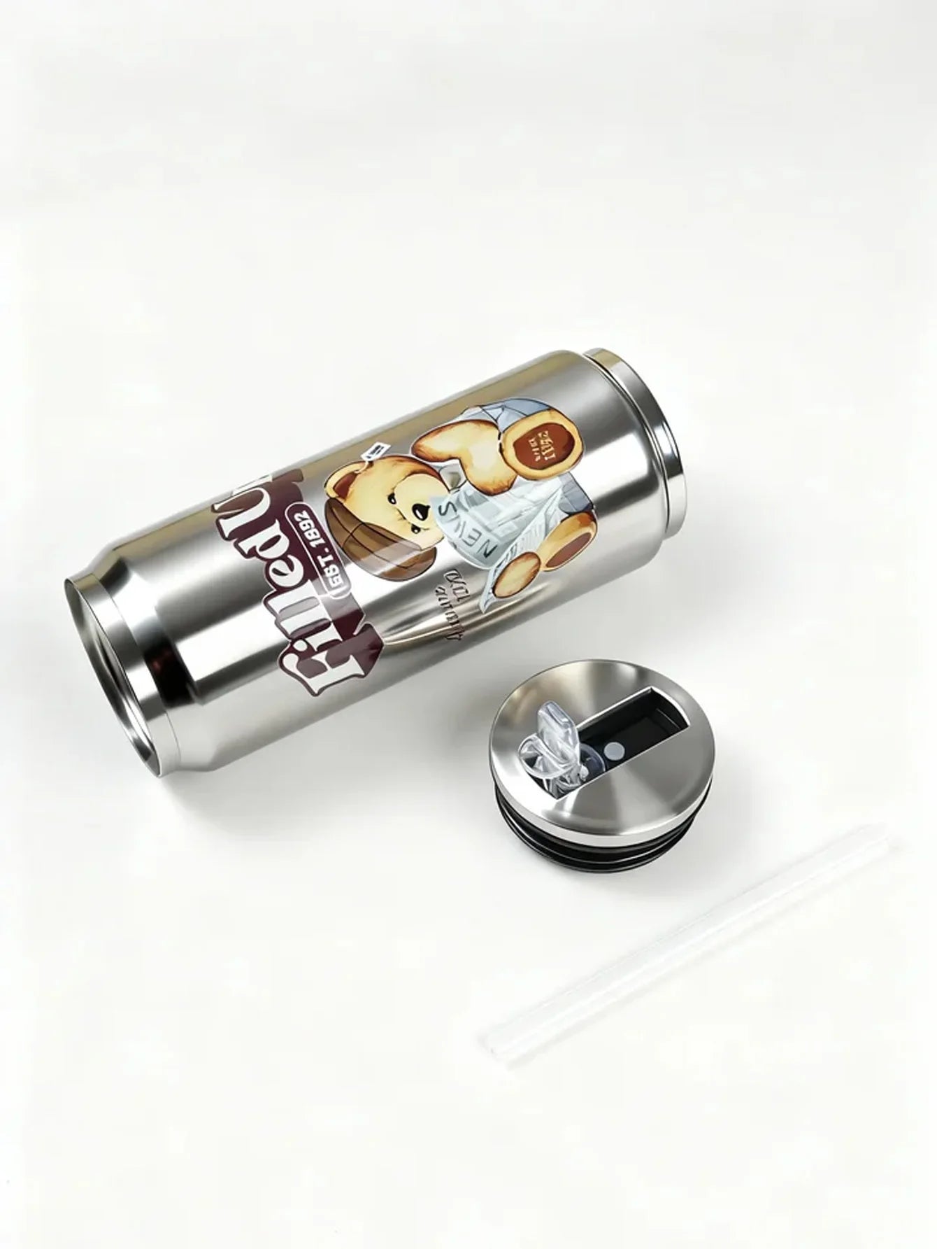 Insulated Stainless Steel Can Tumbler with Straw - 3