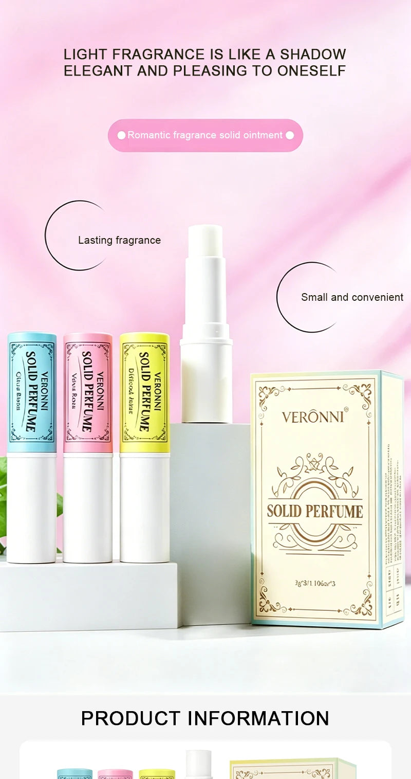 Portable Solid Perfume Stick Set for Long-Lasting Fragrance