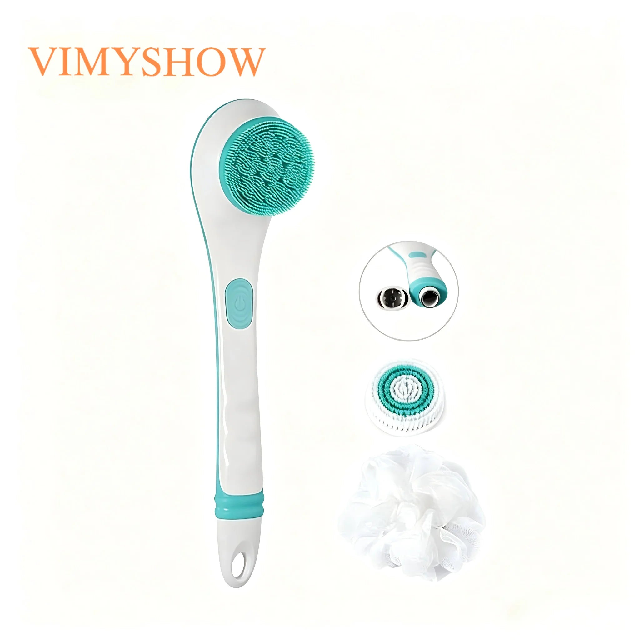 Electric Long Handle Body Scrubbing Brush for Deep Cleansing - 7