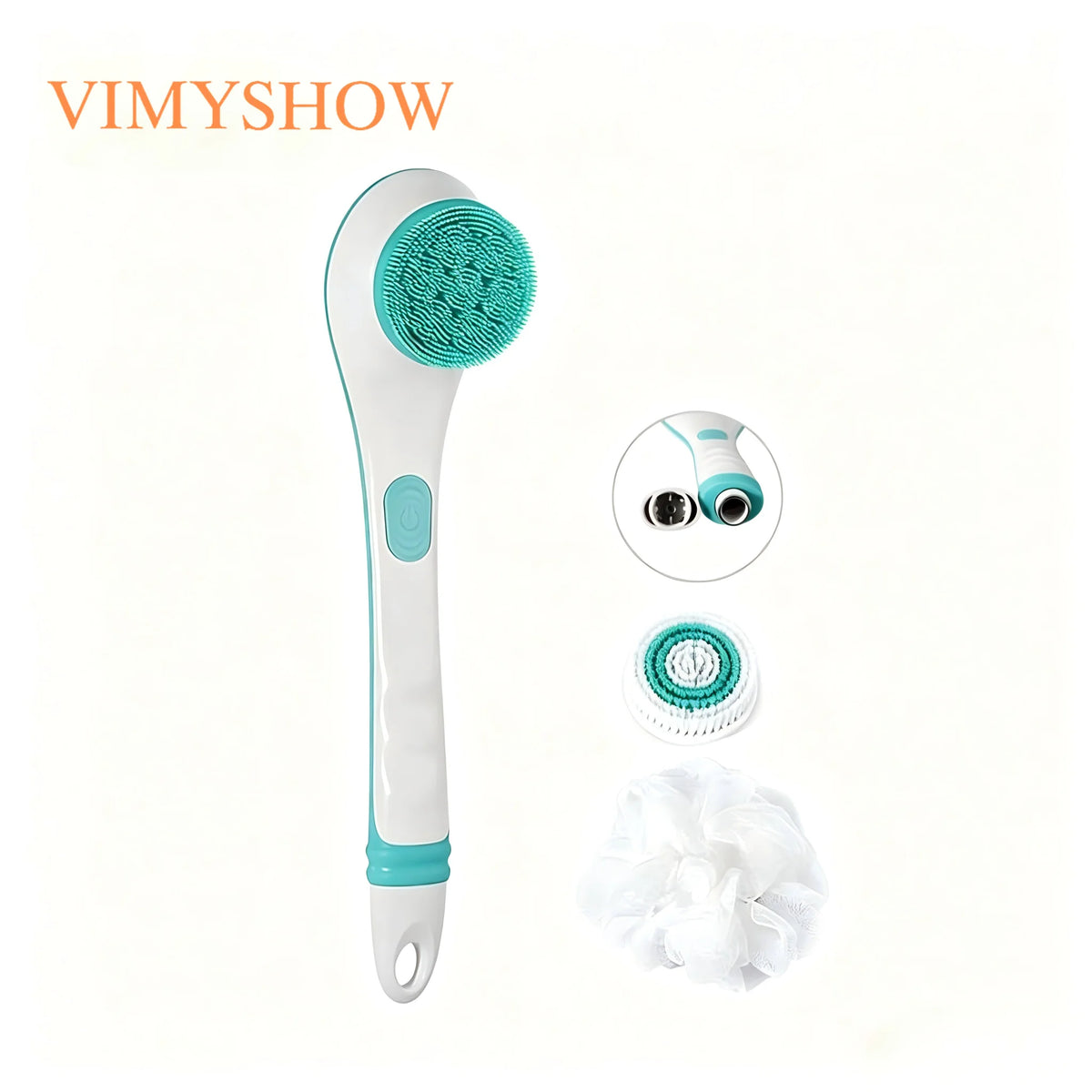 Electric Long Handle Body Scrubbing Brush for Deep Cleansing