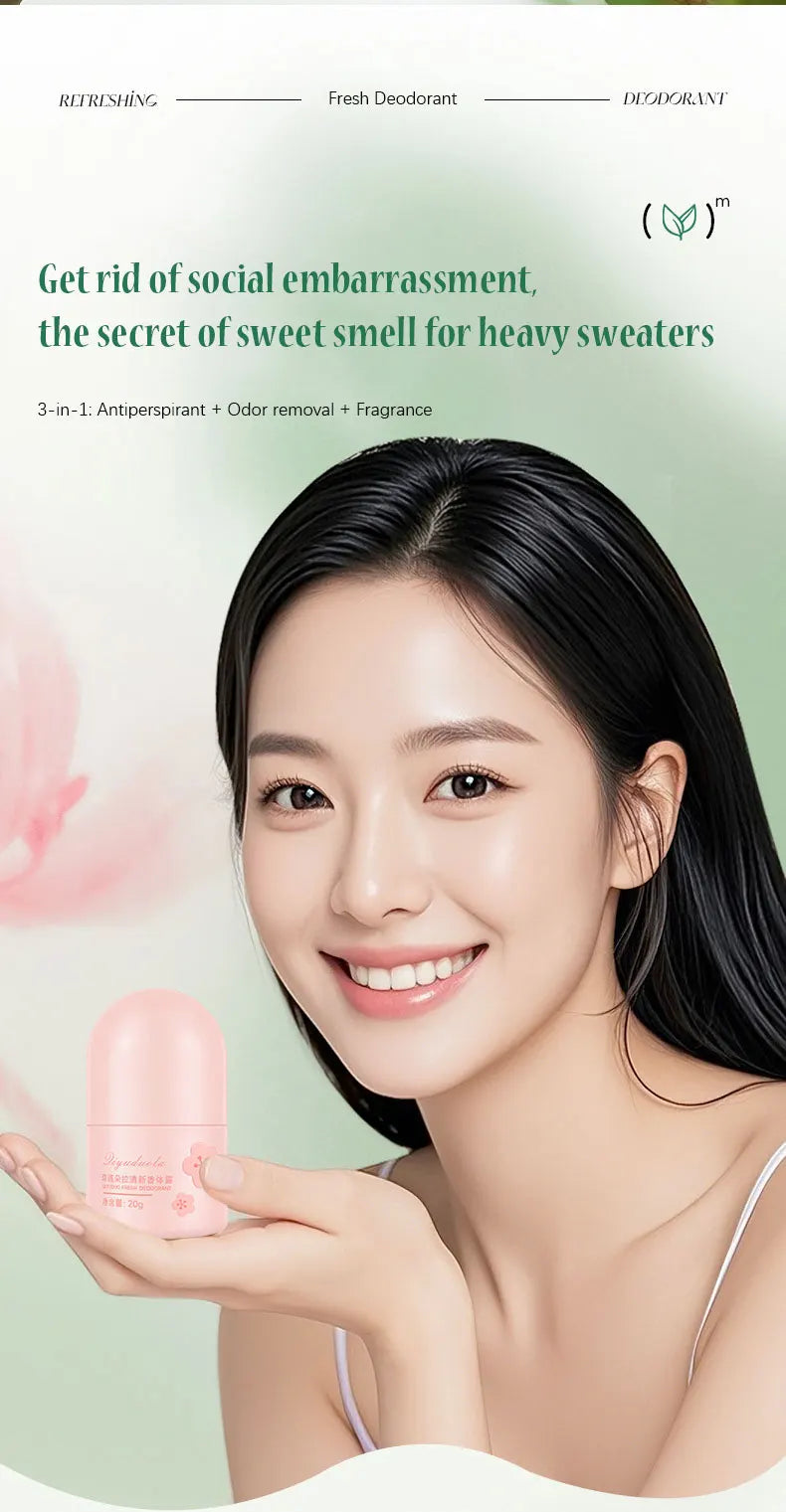 Sakura Scent Roll-On Deodorant for Long-Lasting Freshness