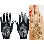 Temporary Henna Tattoo Kit with Stencils for DIY Body Art